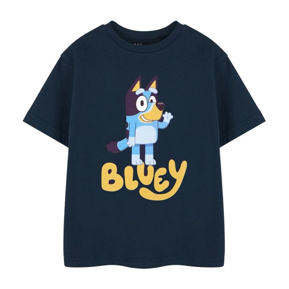 Bluey Childrens/Kids Cotton T-Shirt / Navy